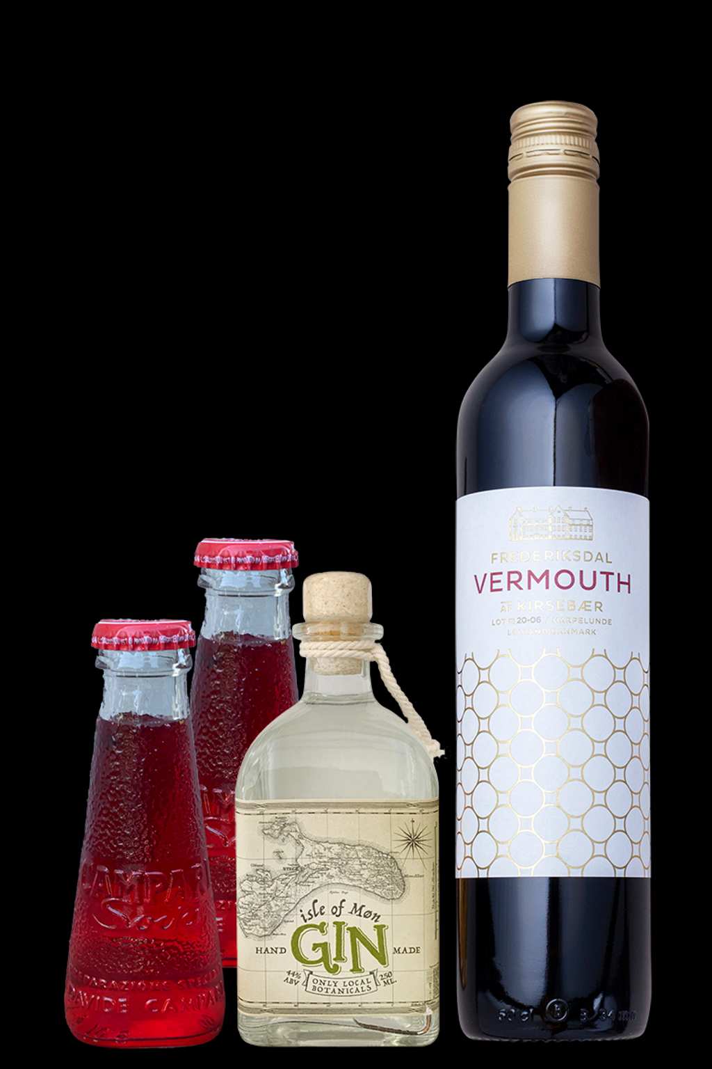 Cocktail-pakke - Vermouth, gin og Campari Soda